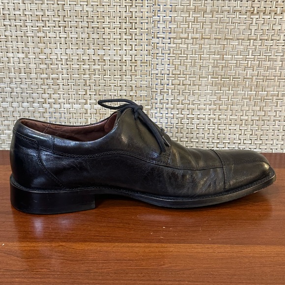 🌟HP🌟Johnston & Murphy Black Leather Bike Toe Tabor Runoff Lace-Up Oxfords 10 - Picture 8 of 10